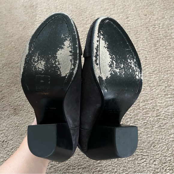 Rag & bone suede Harrow black ankle booties 38 - Picture 4 of 7